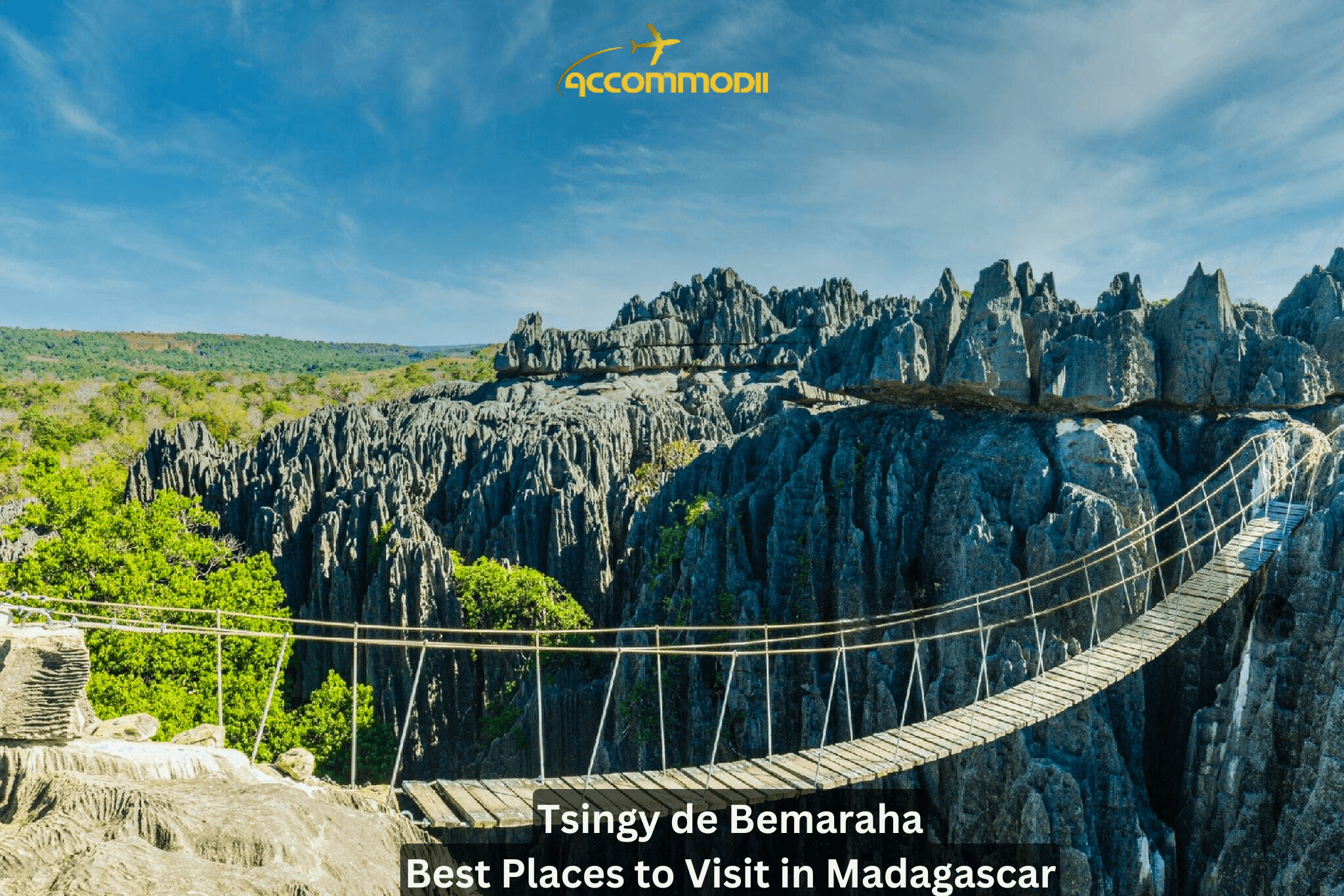 Tsingy de Bemaraha limestone formations in Madagascar